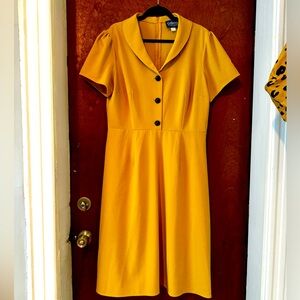 Collectif Vintage London Yellow Dress - LIKE NEW
